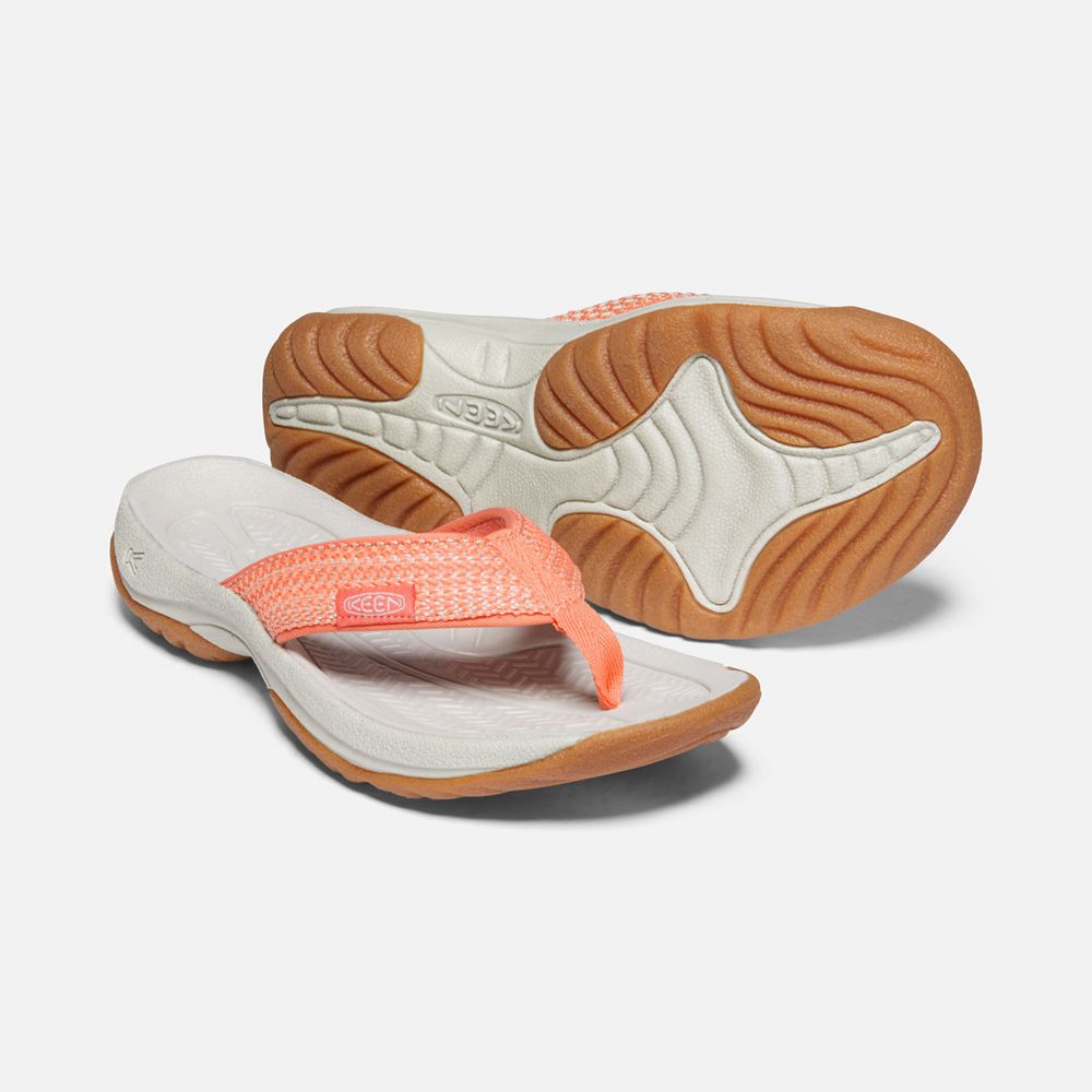 Keen Sandaal Dames Wit/Koraal - Kona Ii - 40812-BMEY